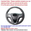 Car Steering Wheel Cover Hand Sewing Microfiber For Hyundai Santa Fe 2013-2018