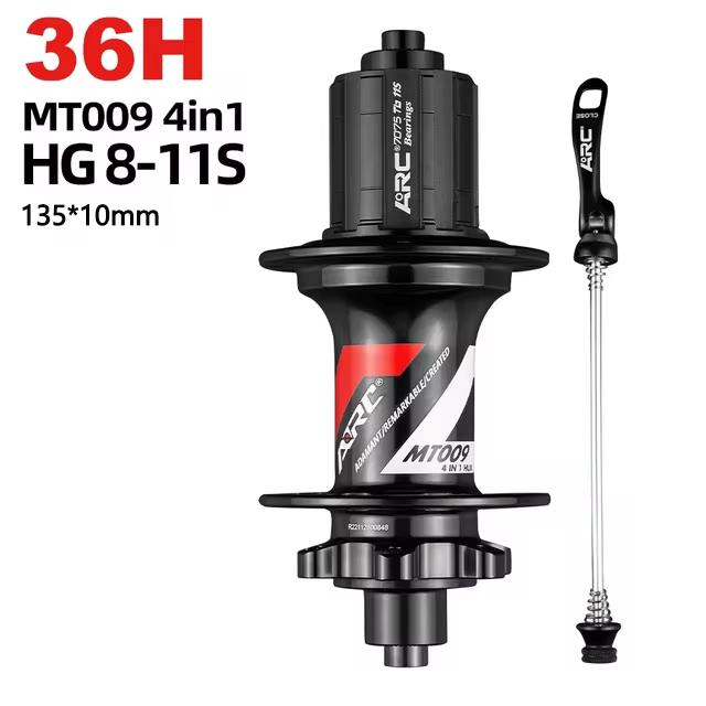 ARC MT009 Fahrradnabe 32 28 36 Löcher 6 Klinken HG MS XD 8 9 10 11 12 Gänge Freilaufkörper Gedichtete Lager MTB Mountainbike Vorder- Hinterradnabe