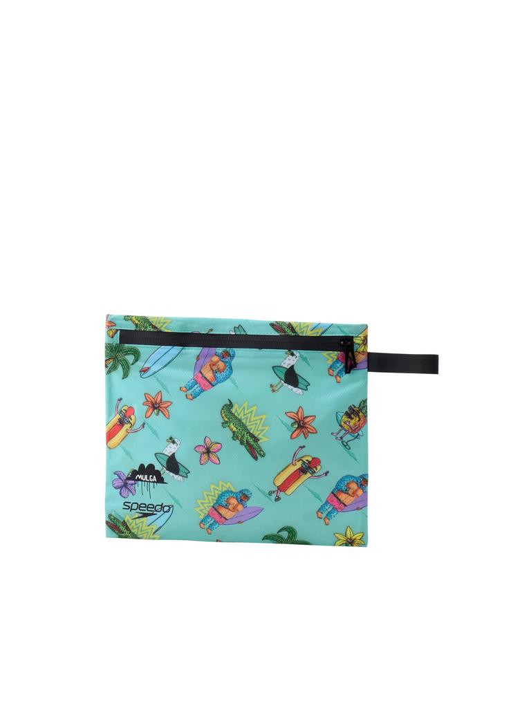 Speedo Pool Bag MULGA Water Proof Flat Turquoise Pouch,