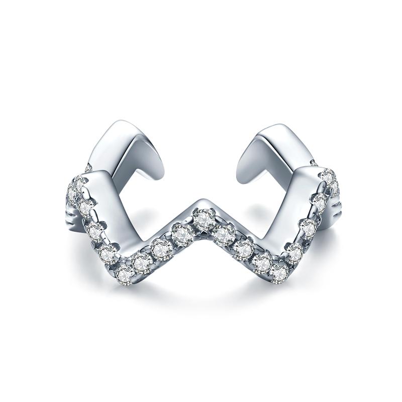1 Piece Rainbow Ear Clips 925 Sterling Silver Fashion Unique Tiny Cuff Earrings For Women Girl Fine Jewelry Accessories