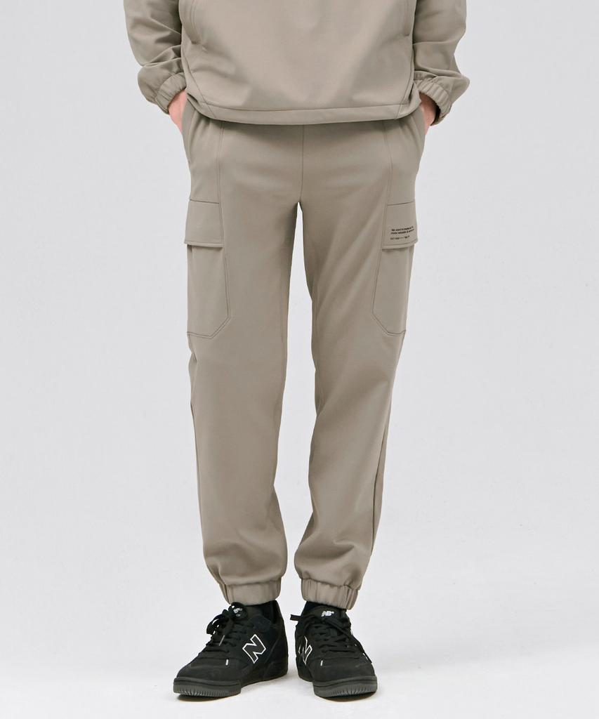 CHASECULT Men'S Tricot Fleece-Lined Cargo Jogger Pants - Beige
