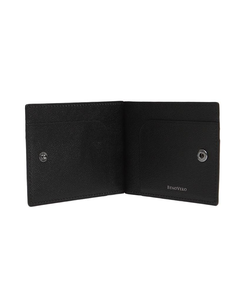 Benovero Cowhide Embossed Card Holder Black_Bmf1Acp5101K1
