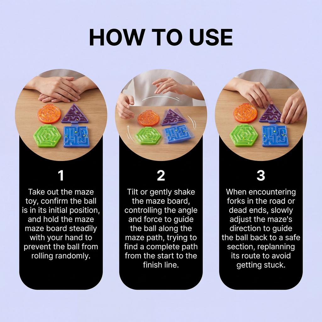 Finger Maze Toy Portable Educational Focus Training Tool For Kids