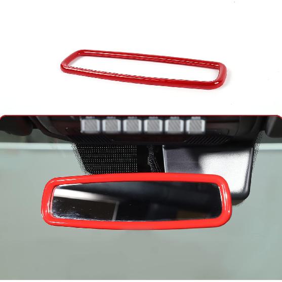 

RT-TCZ Rearview Mirror Cover Trim Frame Interior Decoration Accessories for Ford F150 2015+, Mustang 2009-2022, Bronco 2021+, Bronco Sport красный