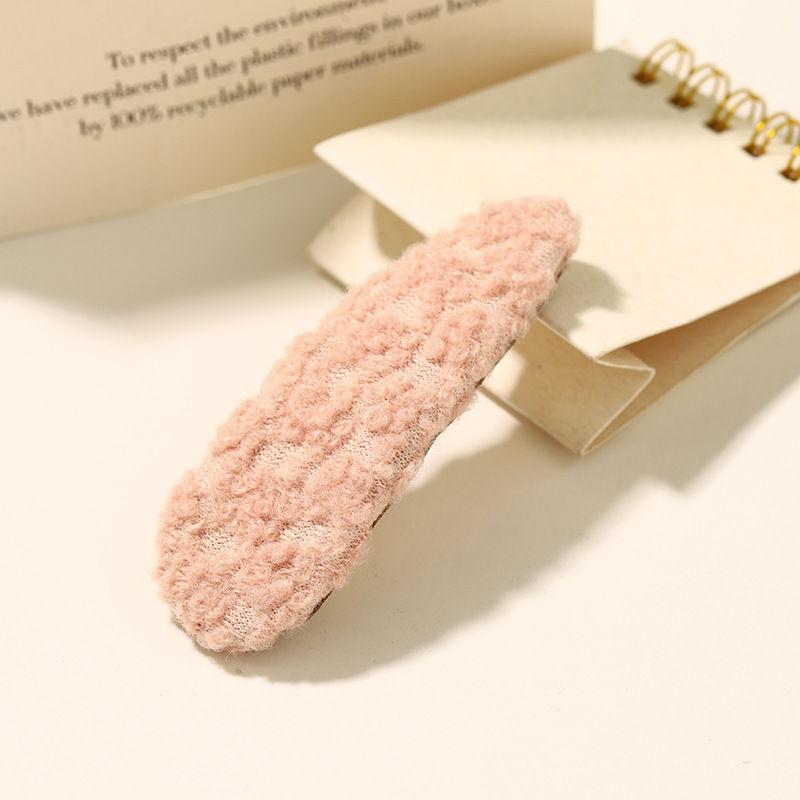 Accessories Clip Hair Headdress Bang Solid Color Side Hairpin Bb Clip Woolen Barrettes