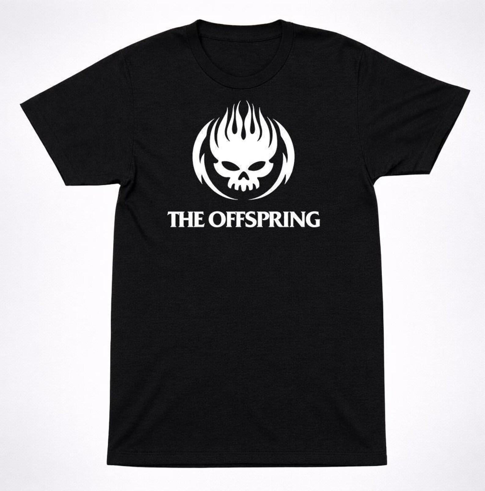 The Offspring Flaming Skull Logo Punk Rock T-Shirt - Classic 90s Band Tee, Unisex Fit, Cotton Blend, Music Fan Apparel 4XL