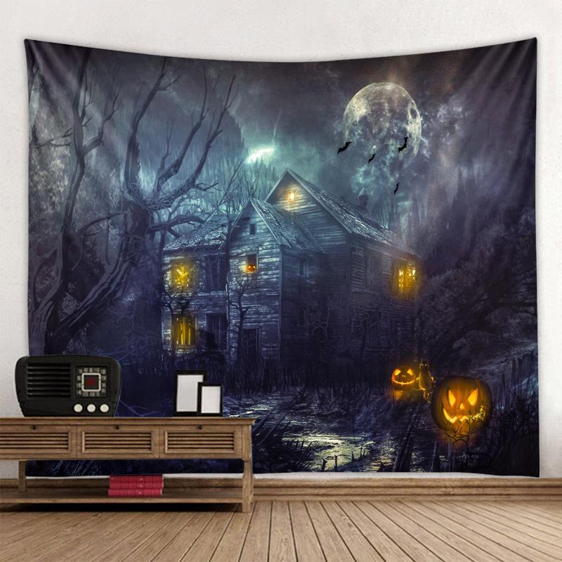 Halloween Wall Decor Backdrop  Party  Covering Tapestry Home Bar