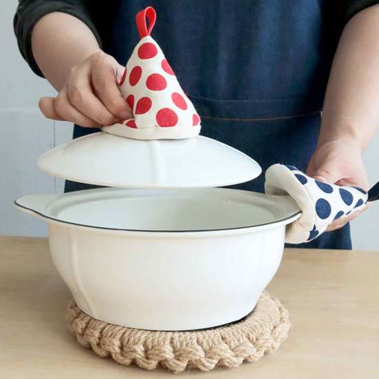 Baking Pan Handling Mitts Triangular Pot Lid Handle Cover, Heat Resistant Hot Cookware Cotton Knob Grabber Anti-Scald Mitts, Holders, Kitchen