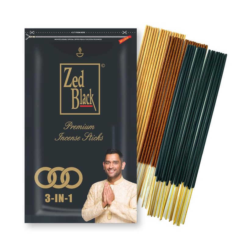 Zed Black Premium Incense Sticks Long Lasting Aroma For Relaxing Environment Pack of 4