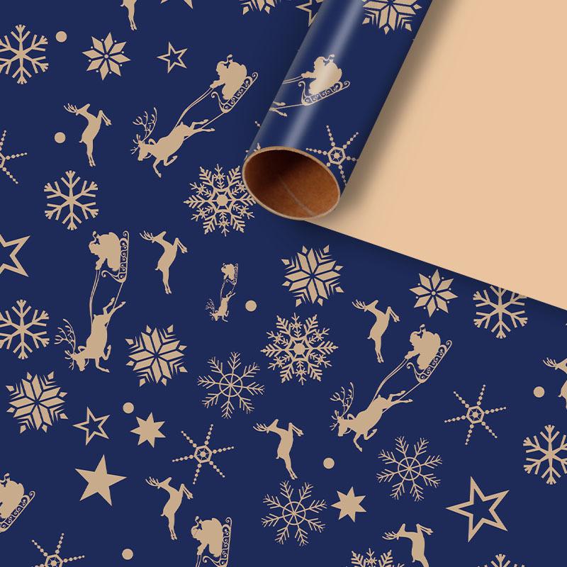1/2 Uds. Papel de regalo de Navidad papel kraft clásico envoltorio de regalo envoltorio de aperitivos envoltorio de regalo