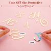 64Pcs Acrylic Cake Alphabet Numbers Topper, Mirror Number 0-9 and Alphabet A-Z Personalized Cake Picks Party Decor