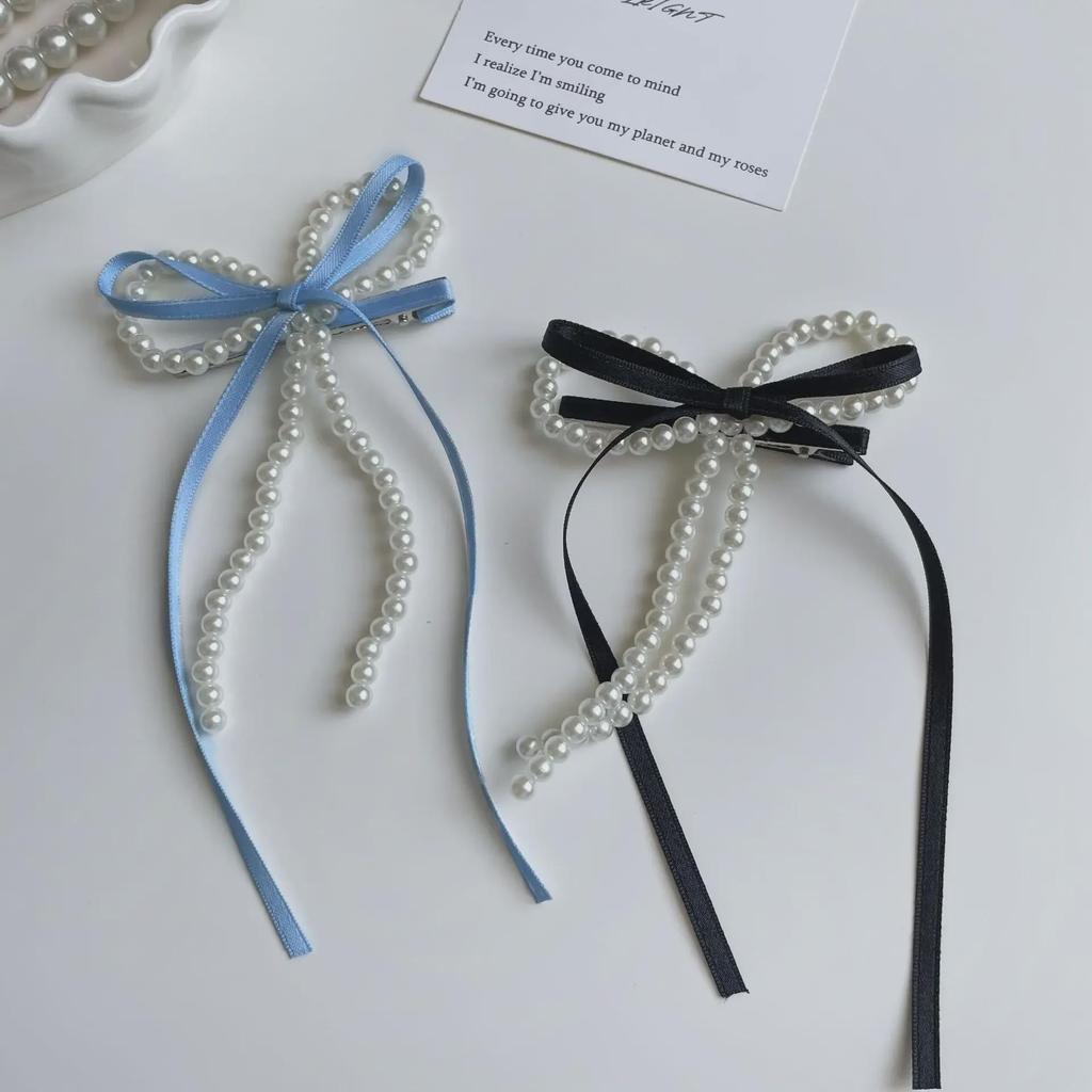 Süße Waldperle Schleife Haarspange - Niedlicher, Mädchenhafter, Eleganter Stil