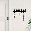 Black Metal Cat Key Hook Wall Mount, Multifunctional Home Decor & Perfect Gift