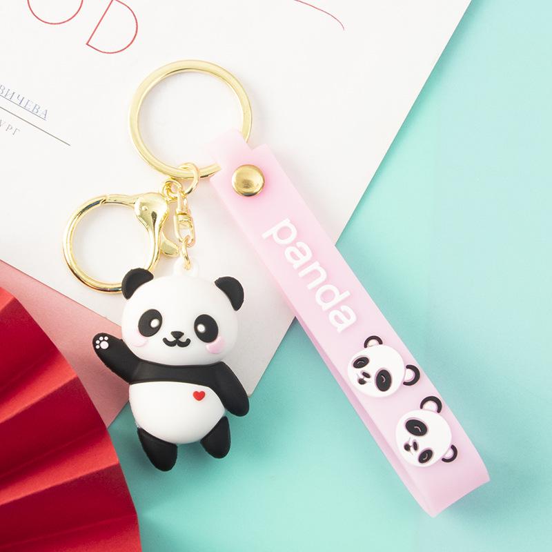 Sichuan Panda Bamboo Keychain Ornament: Cute Chengdu Zoo-Inspired Small Gift