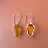 Citrine Gemstone 925 Sterling Silver Gift Jewelry Handmade Women Earrings 1.45" EE-129-5
