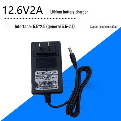 12,6 V 2 A Li-Ionen-Akkuladegerät für 18650 Packs mit CC/CV-Modus und Vollladeanzeige.
