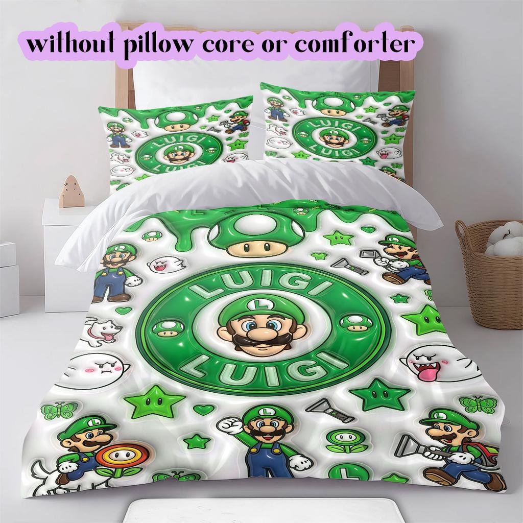 Mario anime character Soft and Comfortable Duvet Cover, Children's Bedding Set Gift, Extra Large Size, Various Sizes Available