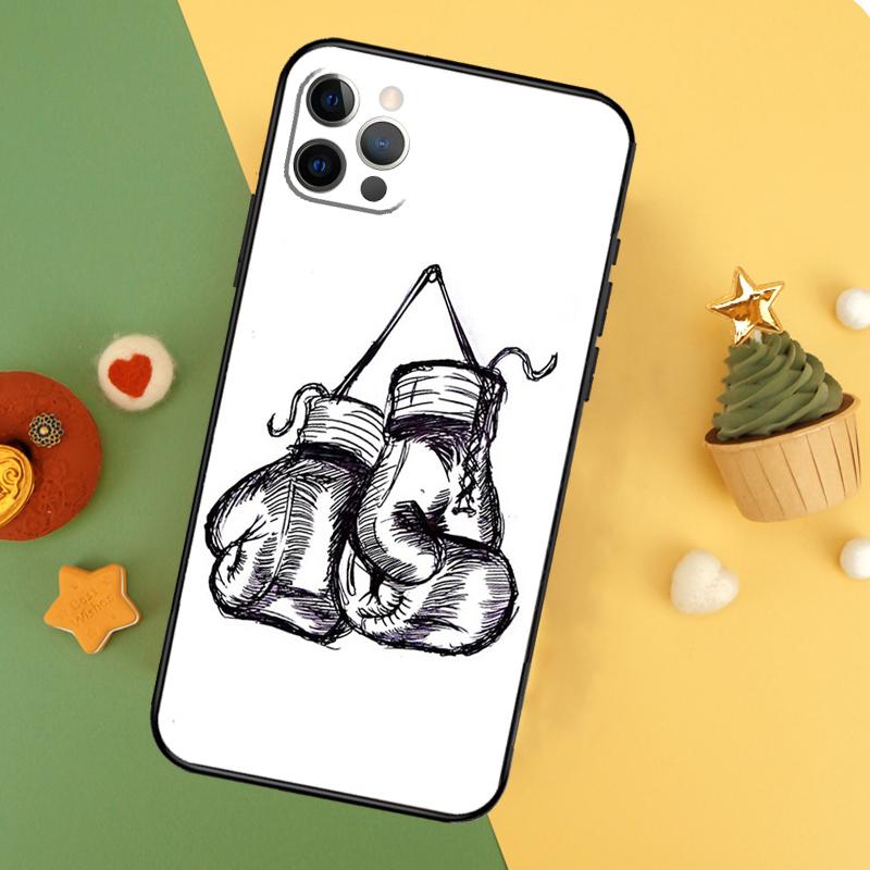 Boxing Gloves Phone Case For iPhone 17 17Air 16 16E 15 14 13 12 11 Pro Max 12 13 Mini Shockproof Cover