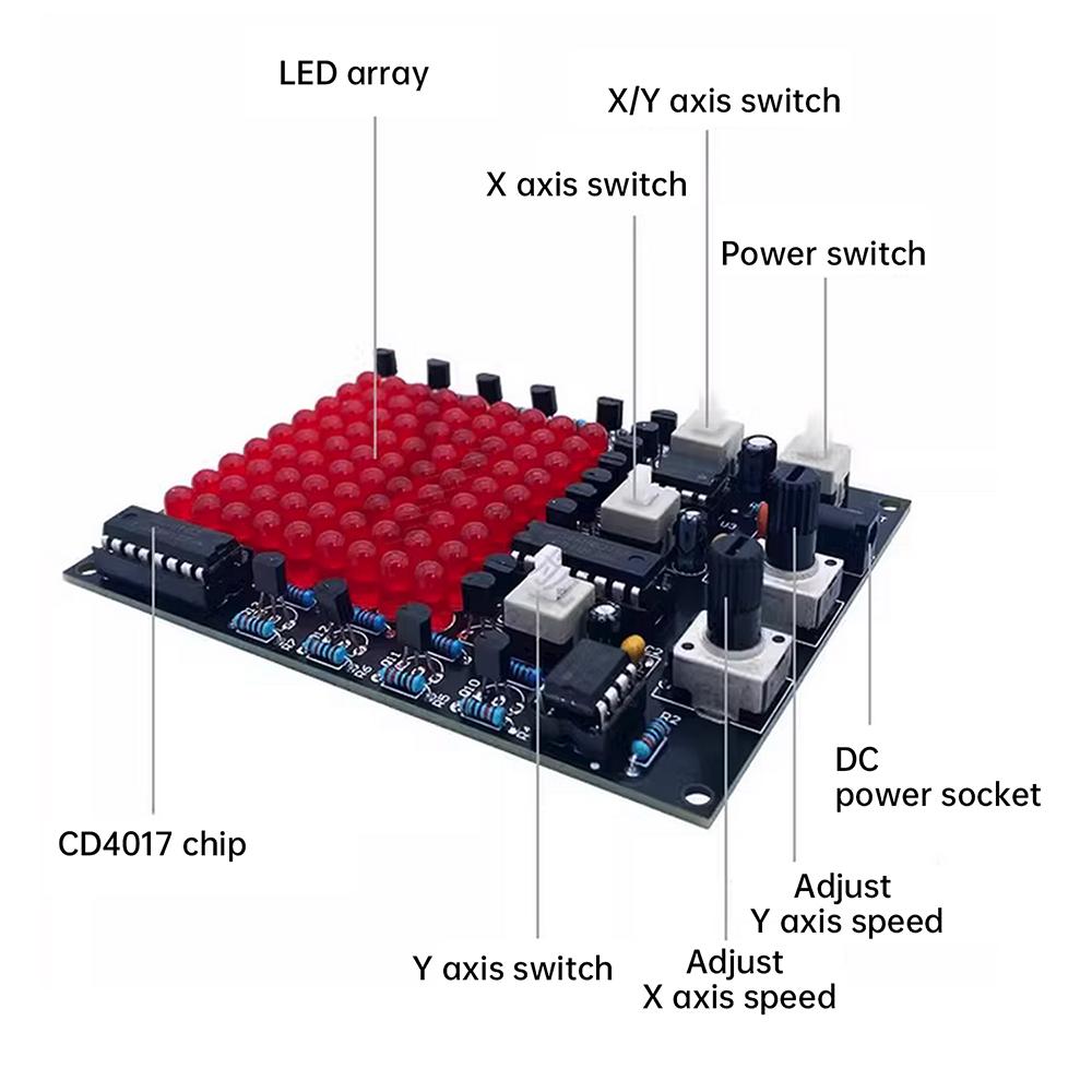 DIY LED Elektronik-Bausatz CHA-81 DC4,5-9V LED Tracking-Licht Spiel Lötprojekt Übung Follow Spot USB/Batterie Stromversorgung