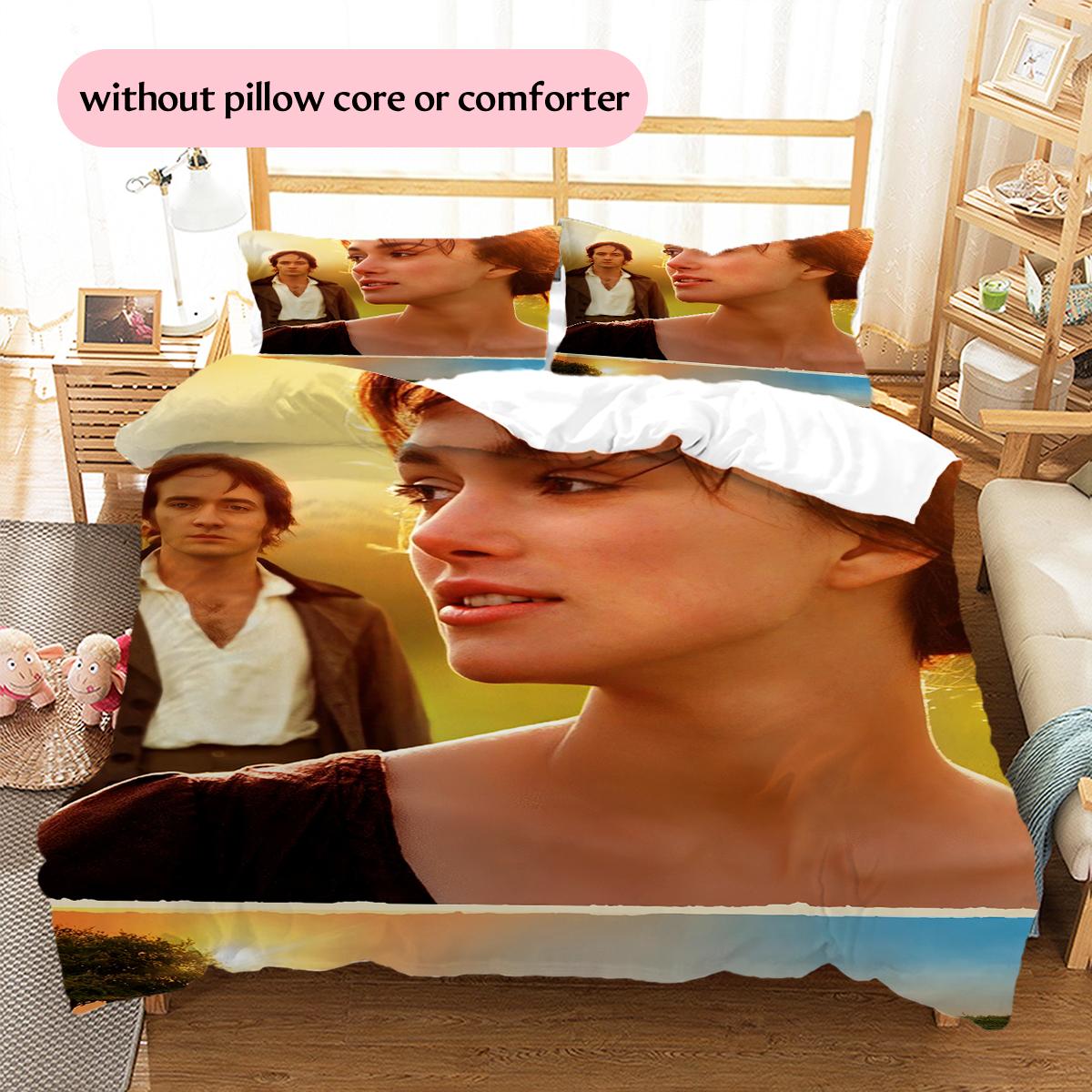 

Pride and Prejudice 2005 Pattern Bedding Home Decoration Birthday & Festival Gift (1 * duvet cover + 2 * pillowcase, without core) 135x200cm