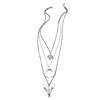 Stylish Simple Alloy Bull's Head Geometric Disc Eye Horn Multi-layer Necklace