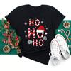 2025 Women Santa Claus Print Clothes Christmas 90s Funny Holiday Fashion Cartoon Tops Tee Shirt Ladies Female Graphic TShirt
