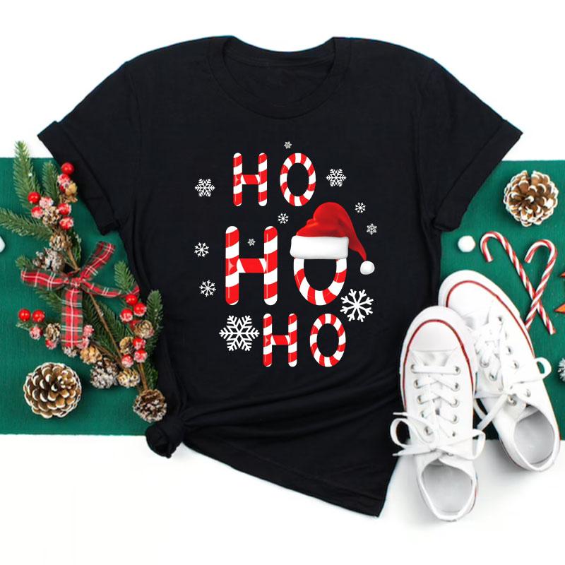 2025 Women Santa Claus Print Clothes Christmas 90s Funny Holiday Fashion Cartoon Tops Tee Shirt Ladies Female Graphic TShirt