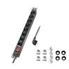LogiLink 19" Power Strip 8-Socket PDU Rack 1U with CEE 7/3 Switch