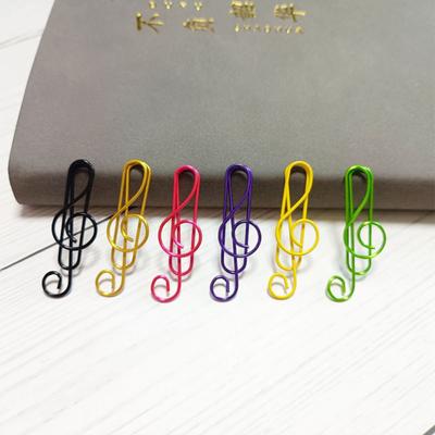 20PCS/Set Metal Music Shape Paper Clips Music Note Music Note Shaped Paper Clip  Notebook