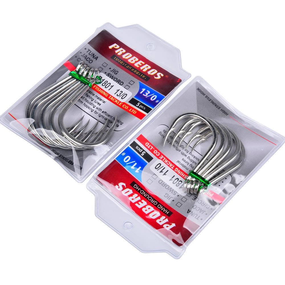 

Высокоуглеродистая сталь для морской рыбалки, железная пластина, одинарный крючок с колючей проволокой, труба для ловли рыбы с большим предметом, крючком с отверстием и петлей, рыболовный крючок 13/0 # (5 pcs/pack)