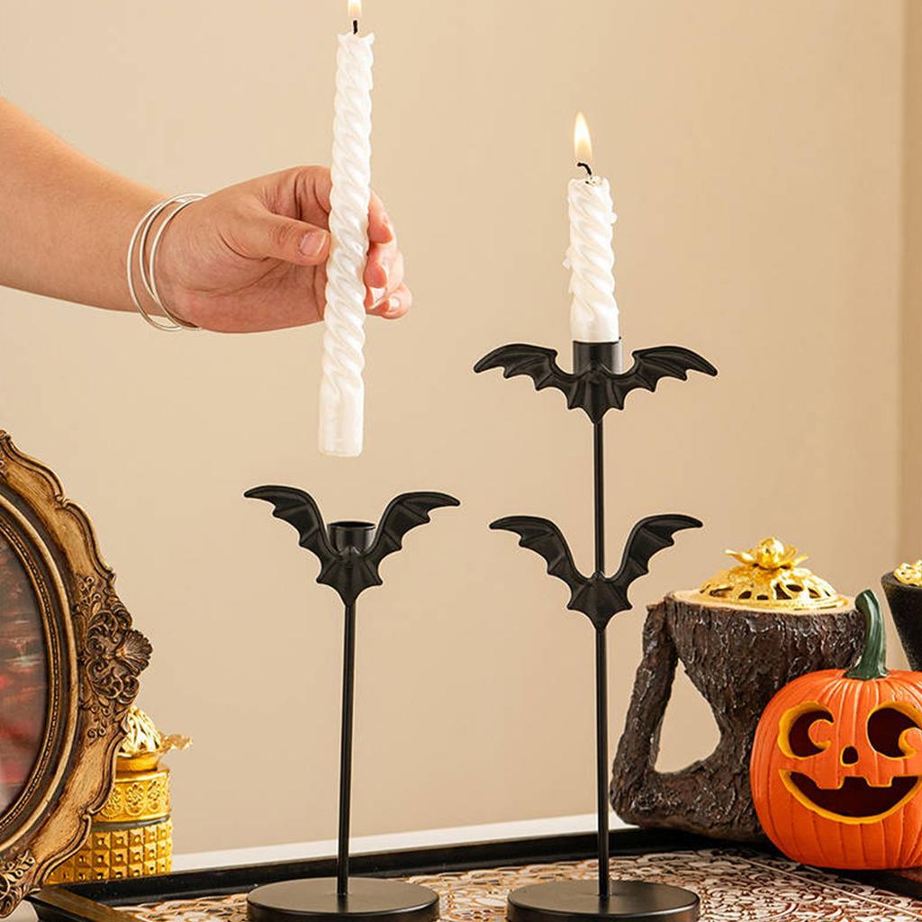 Halloween Candlestick Assembly, Iron Candlestick, Dining Table, Indoor Home Tabletop Decorative Item