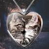 Pendant New Cute Kitten Heart Shape Holiday Party Anniversary Gift Necklace