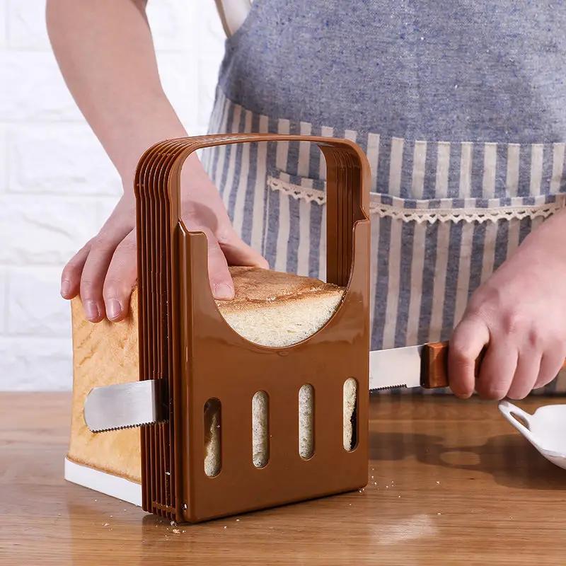Household Toast Bread Slicer Slicing Rack 4 Cutting Sizes Kitchen Gadgets Bakery Accessories Home Baking Accessories Tools