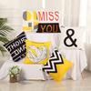Nordic Style Simple Abstract Pattern Cushion Pillow Cover Linen Printed Cushion Ins Style Design