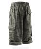 Pantaloncini Cargo da Uomo a Vestibilità Larga con Stampa Mimetica, Vita Elastica e Tasche Multiple, Stile Casual da Esterno