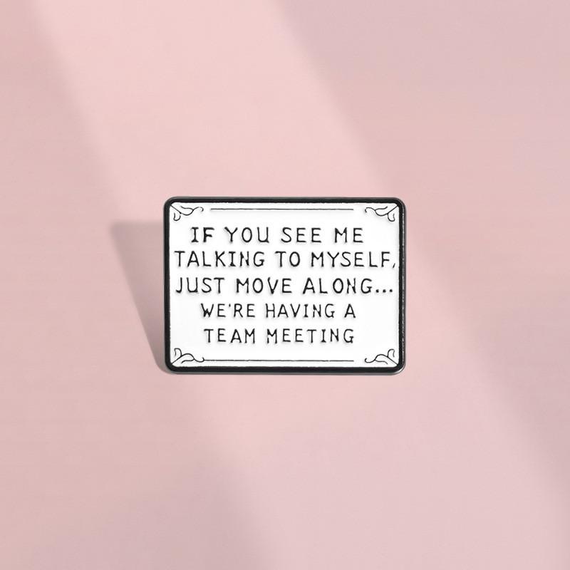 Fun Cartoon Eyecatching Brooch With Elegant White Geometric Style For All Gender Fashion