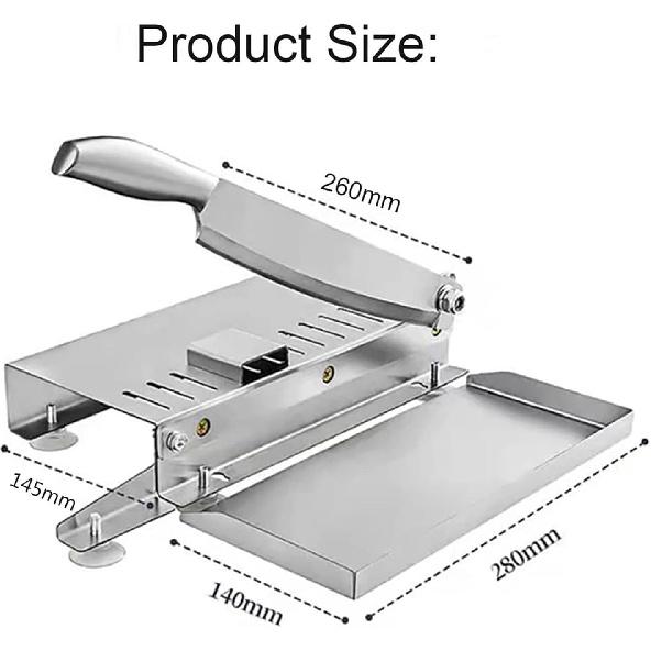 Manual Bone Meat Slicer, Stainless Steel Cutter Machine with 110Inch, Rib Fish Chicken Beef Cutting Machine for Home Cooking and Commercial
