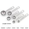 Stainless Steel Measuring Spoons Set for Measuring Dry Liquid Ingredients 1Set/6pcs