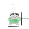 PVC Goggles Animal Pendant Stuffed Plush Bear Key Ring Creative Swimming Bear Keychain  Couple