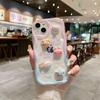 Three dimensional Waves Suitable for IPhone15 Cute Little Bear Rabbit Cartoon Mobile Phone Case Apple XSMAX 16 Protection Case