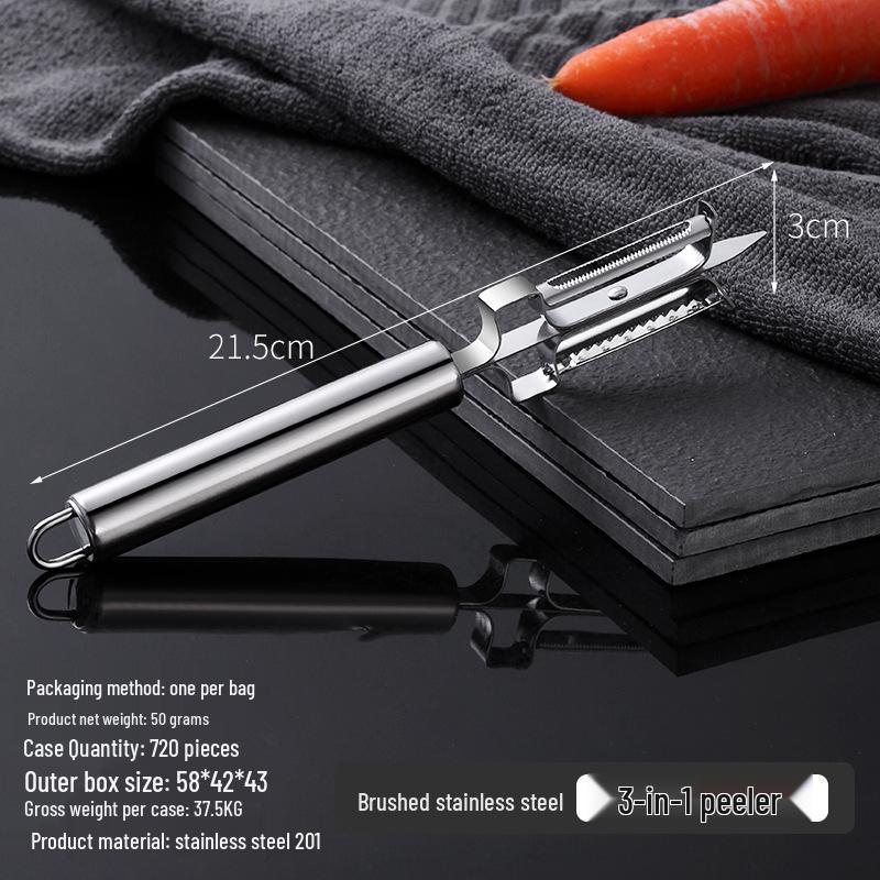 Stainless Steel Dual-Head Peeler & Vegetable Grater
