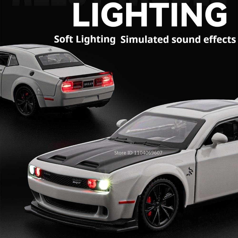 1:32 Hellcat Tomahawk Model Toy Supercars Alloy Diecast Sound Light Doors Opened Pull Back Simulation Sports Car Toys For Kids
