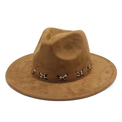 Suede Jazz Wool Hat Men'S And Women'S Riding Shade Top Hat Sunscreen Western Cowboy Hat