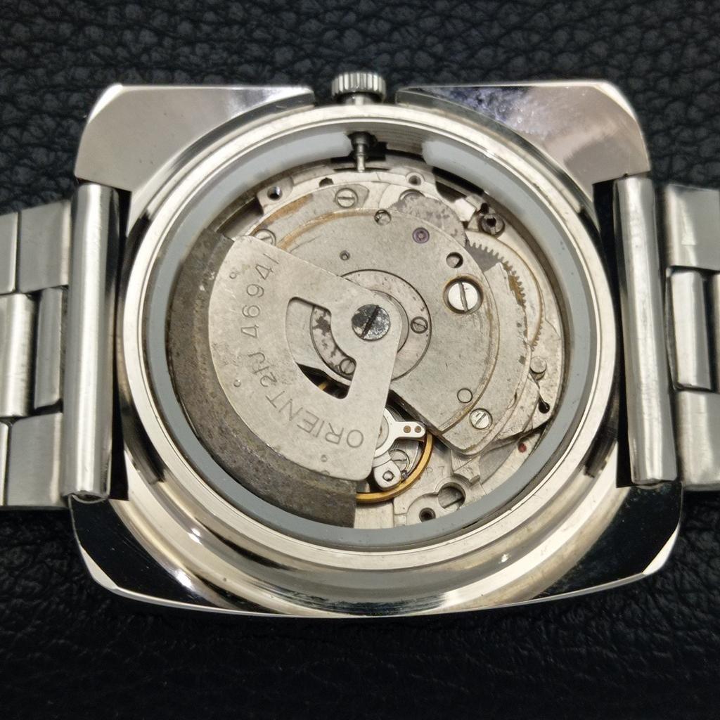 USED ORIENT AUTOMATIC 46941 VINTAGE JAPAN MENS BLUE COLOR DIAL WATCH a702234-5 R123-a702234