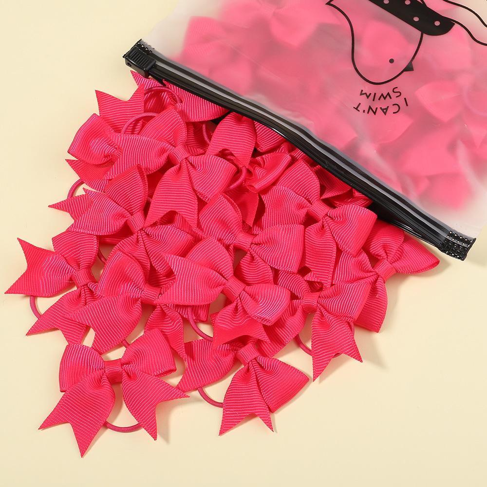 5Pcs/lot Grosgrain Ribbon Pigtail Hair Bows Elastic Hair Ties Hair Bands Holders Baby Hair Accessories for Baby Girls Infants