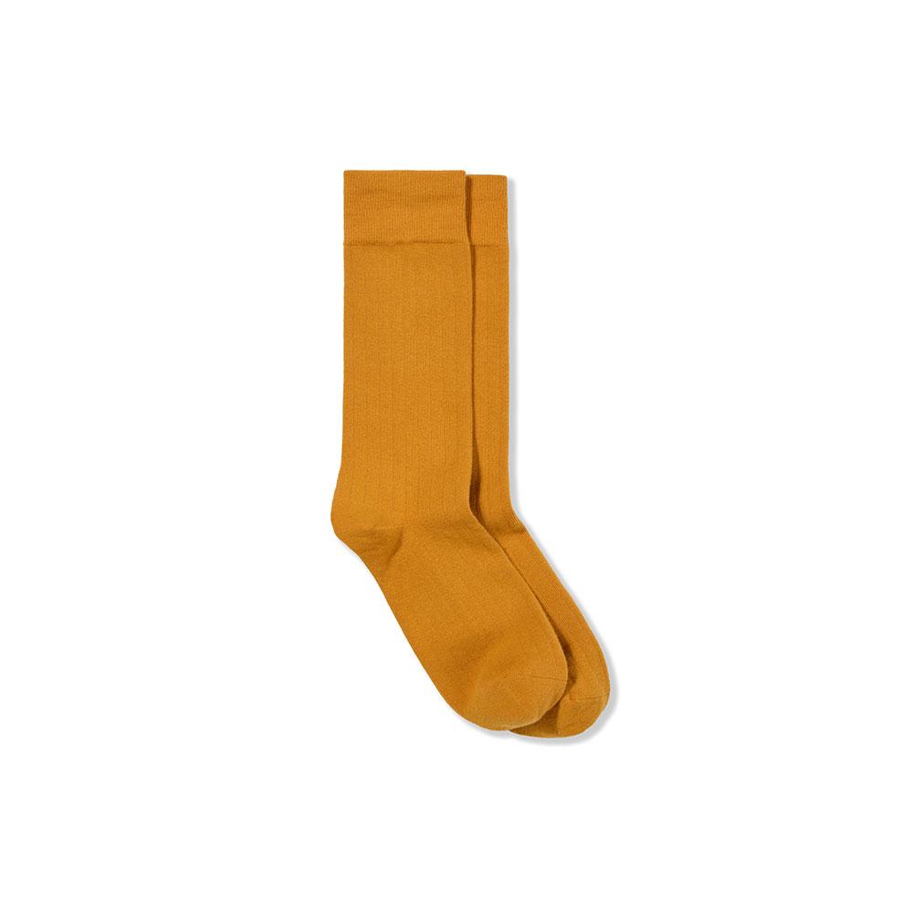 Laijeuaenbillou Accordion Crew Socks Golden Mustard