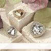 FCXDG 10pcs Super Beautiful Luxury Gem Buttons Women's Clothing Decorative Accessories Dress Fur Coat Rhinestone Heart Buttons