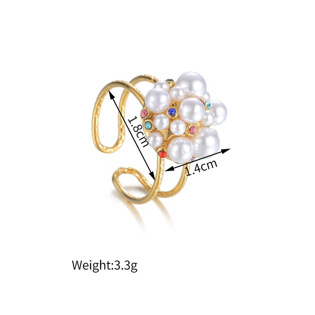 Atoztide New Multiple Styles Irregular Ring For Men Women Stainless Steel Adjustable Vintage Beads Open Finger Ring Jewelry Gift