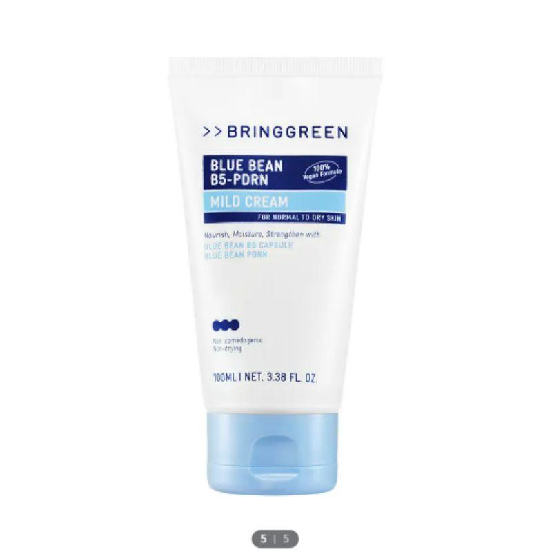 BRINGGREEN Blue Bean B5-PDRN Mild Cream 100ml + Blue Bean Lotion 10ml Set