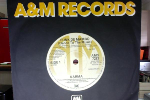 7inch Record KARMA (9) - Funk De Mambo (Dance To The Music) AMS7283 A&M Records 1976 UK Soul/Funk Used